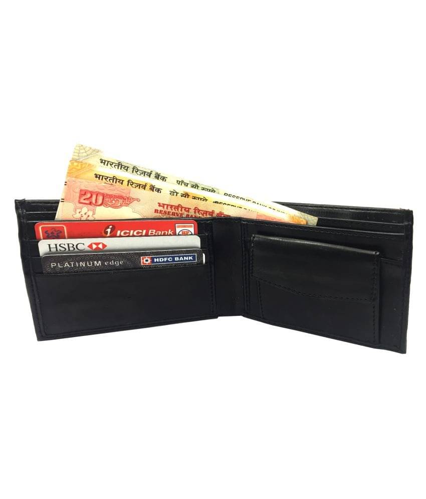     			SAGIRON (Color Black) Artificial Leather Regular Wallet for Men & Women Faux Leather Black Fashion Regular Wallet