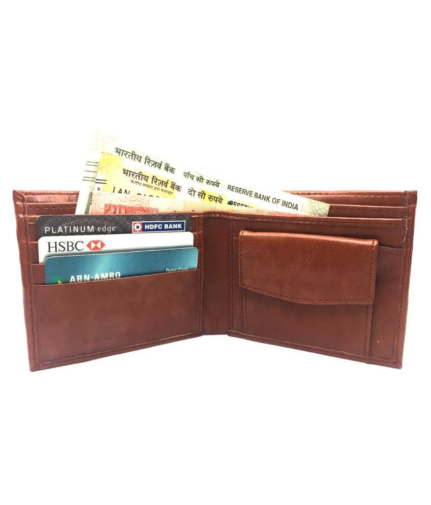     			SAGIRON (Color Tan) Artificial Leather Regular Wallet for Men & Women Faux Leather Tan Fashion Regular Wallet