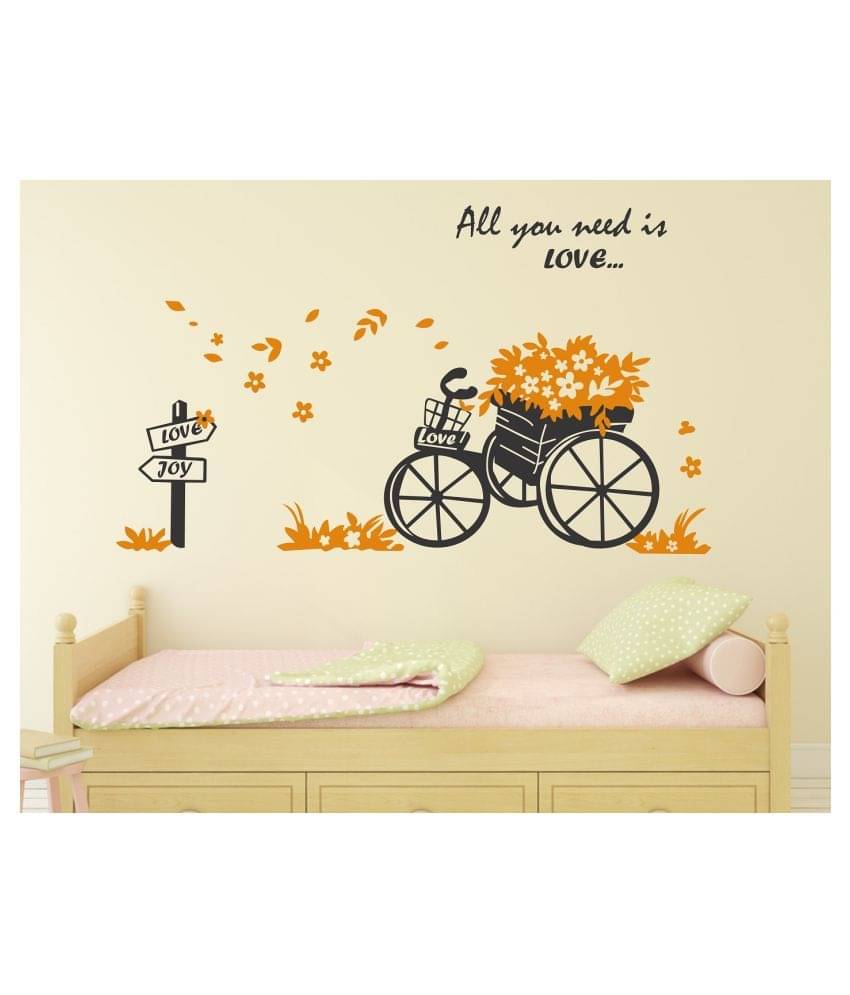    			Wallzone All You need is Love Sticker ( 70 x 75 cms )