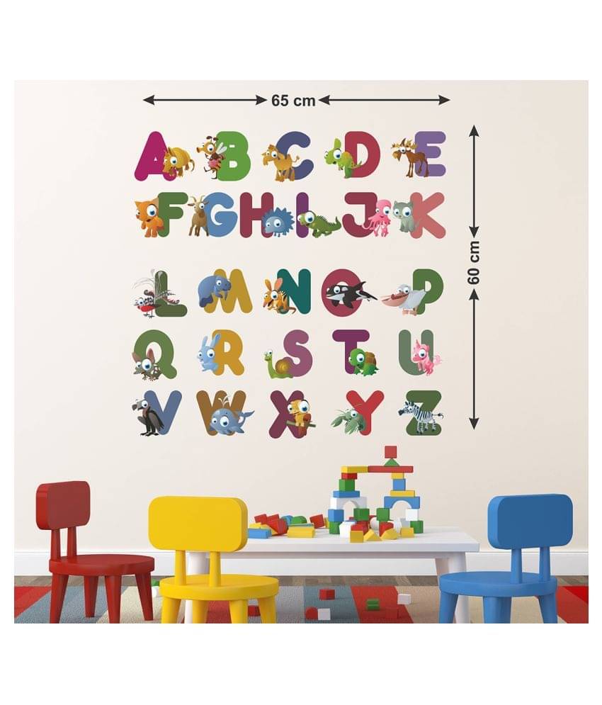     			Wallzone Alphabets Sticker ( 70 x 75 cms )