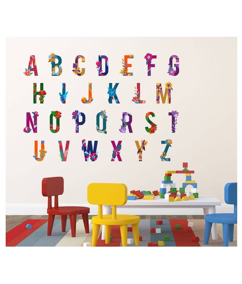     			Wallzone Alphabets Sticker ( 70 x 75 cms )
