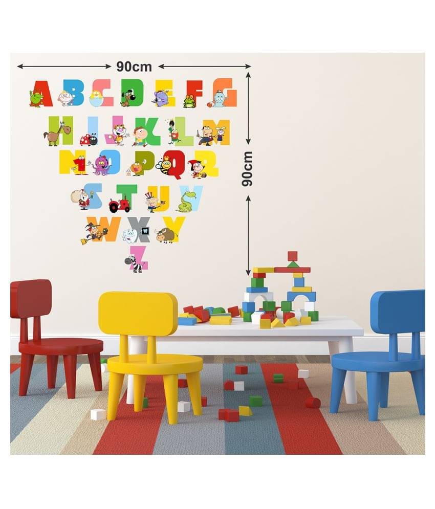     			Wallzone Alphabets Sticker ( 70 x 75 cms )