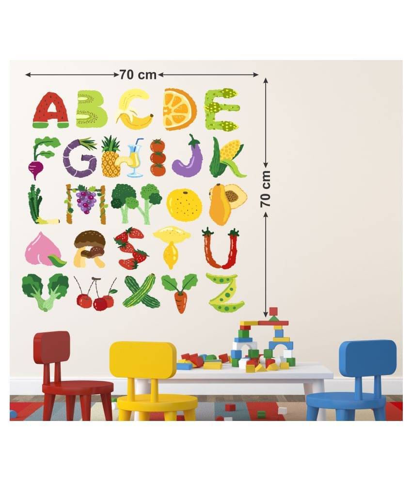     			Wallzone Alphabets Sticker ( 70 x 75 cms )