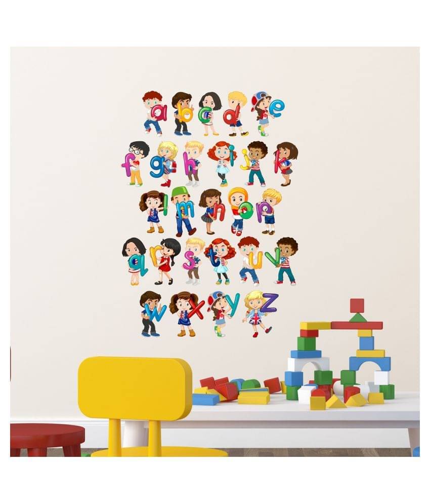     			Wallzone Alphabets Sticker ( 70 x 75 cms )