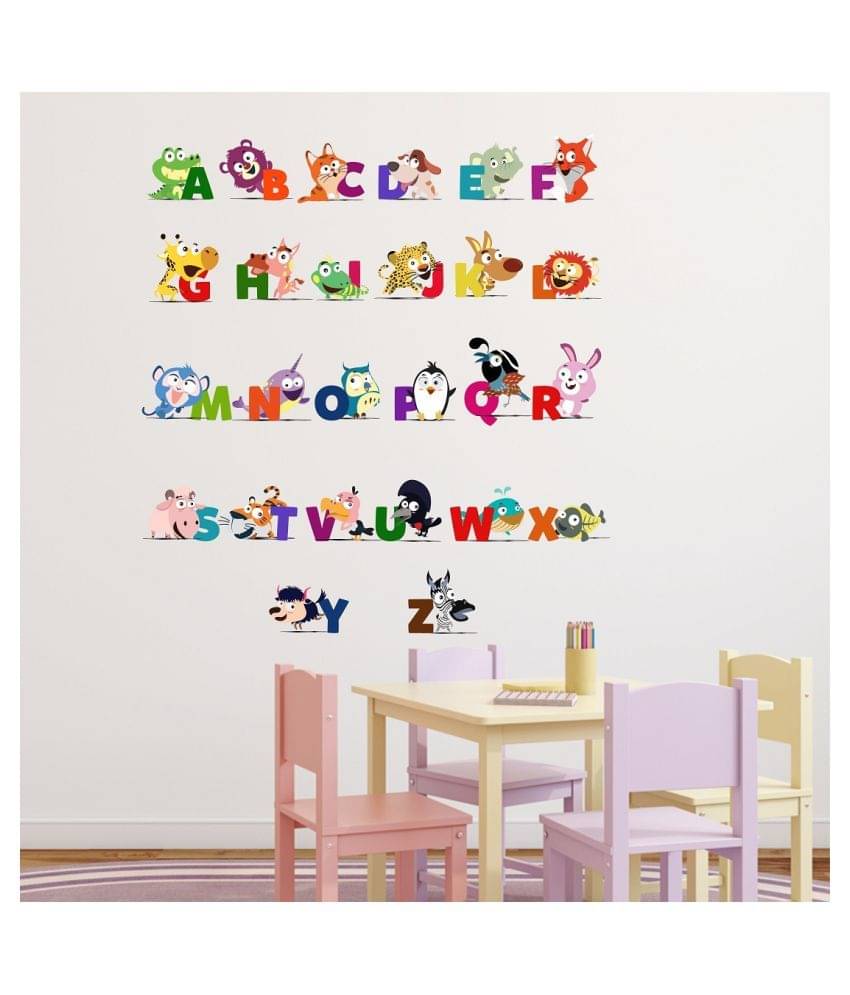     			Wallzone Alphabets Sticker ( 70 x 75 cms )