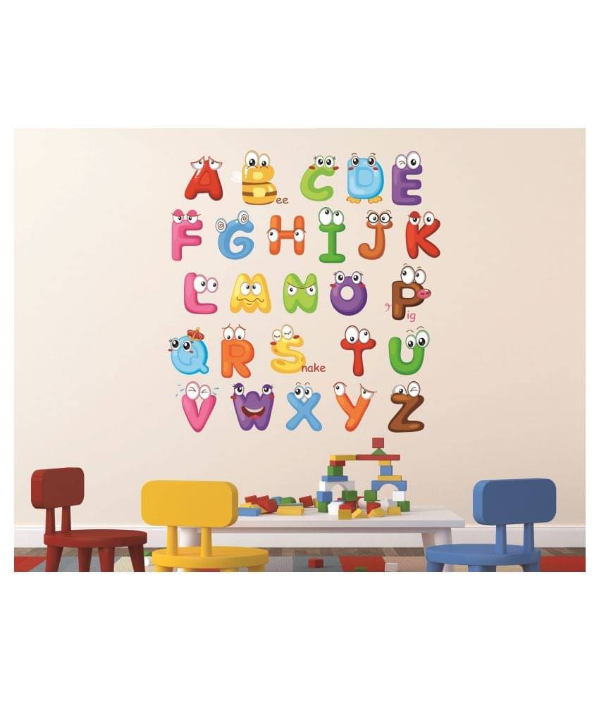     			Wallzone Alphabets Sticker ( 70 x 75 cms )
