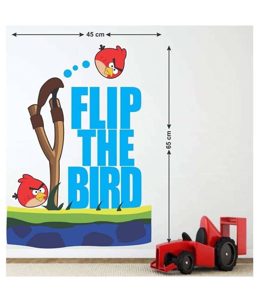     			Wallzone Angry Bird Sticker ( 70 x 75 cms )