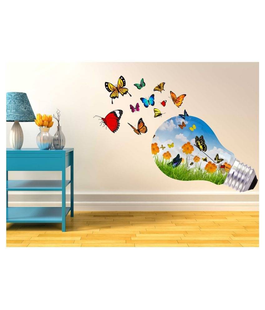     			Wallzone Butterflies Sticker ( 70 x 75 cms )