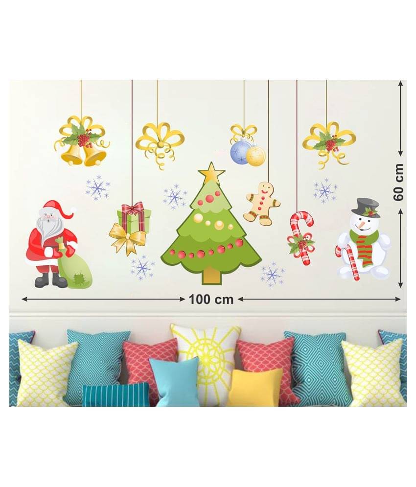     			Wallzone Christmas Sticker ( 70 x 75 cms )