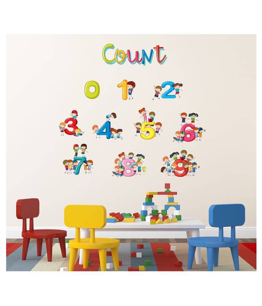     			Wallzone Count Numbers Sticker ( 70 x 75 cms )