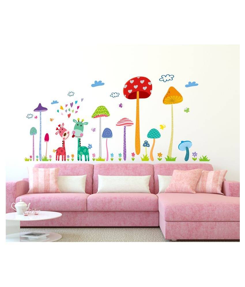     			Wallzone Giraffe Sticker ( 70 x 75 cms )