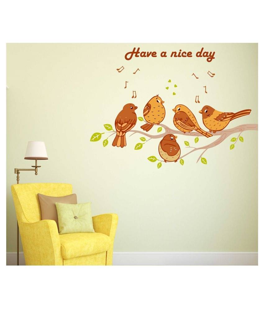     			Wallzone Have a Nice Day Sticker ( 70 x 75 cms )