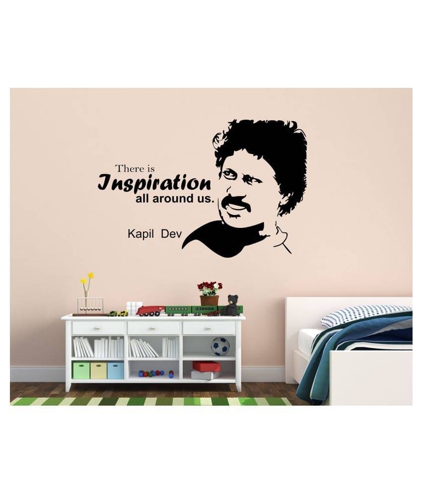     			Wallzone Kapil Dev Sticker ( 70 x 75 cms )
