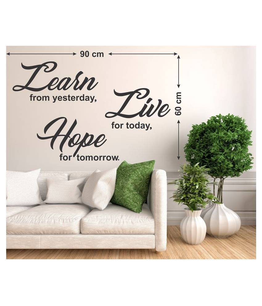     			Wallzone Learn Live Hope Sticker ( 70 x 75 cms )
