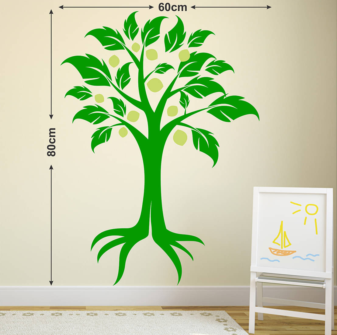     			Wallzone Lemon Tree Sticker ( 70 x 75 cms )