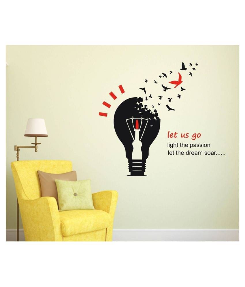     			Wallzone Let us Go Sticker ( 70 x 75 cms )