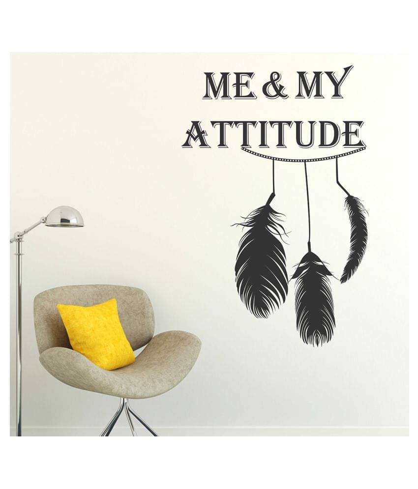     			Wallzone Me and my Attitude Sticker ( 70 x 75 cms )