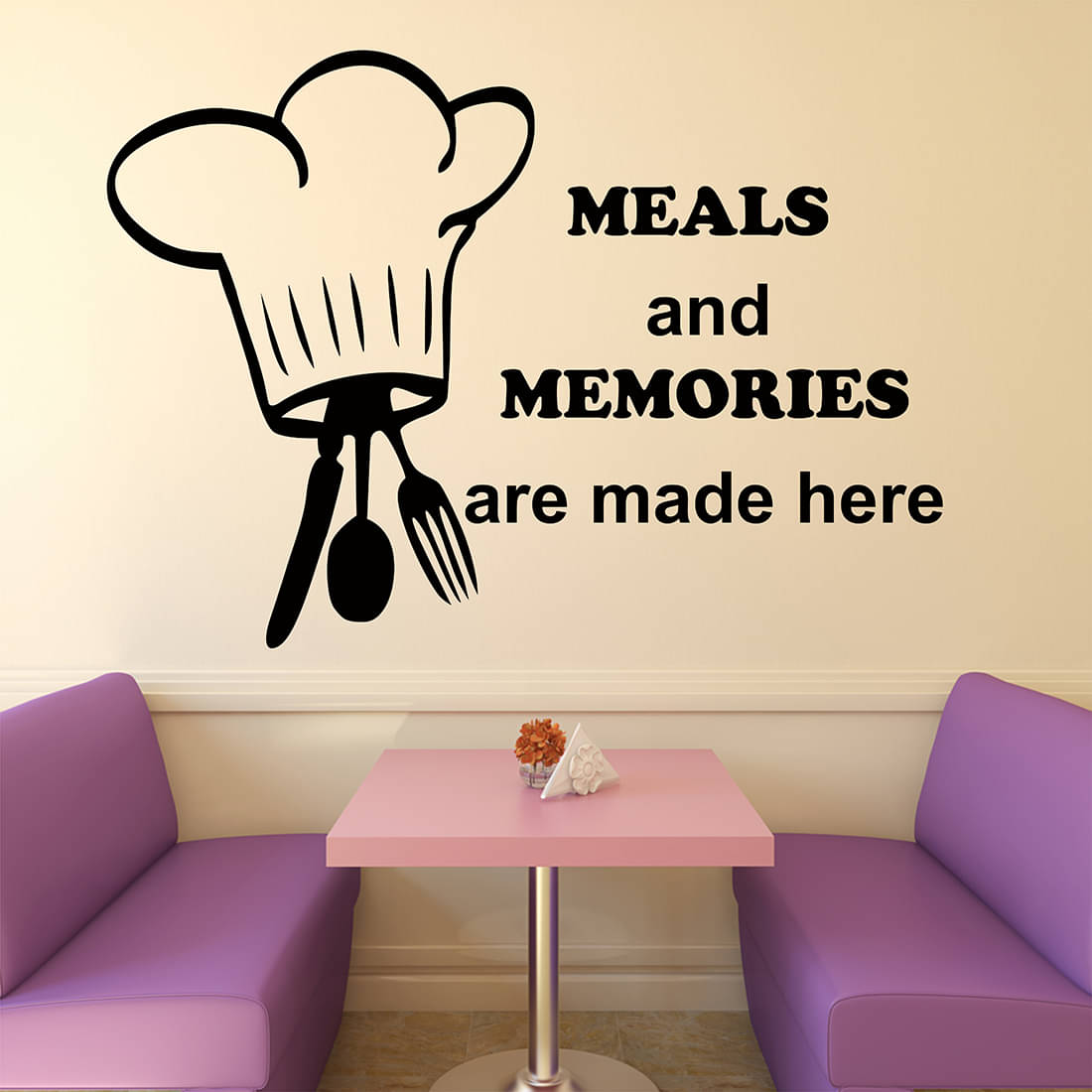 Wallzone Meal and Memories are made here Sticker ( 70 x 75 cms ) Wallzone Meal and Memories are made here Sticker ( 70 x 75 cms )