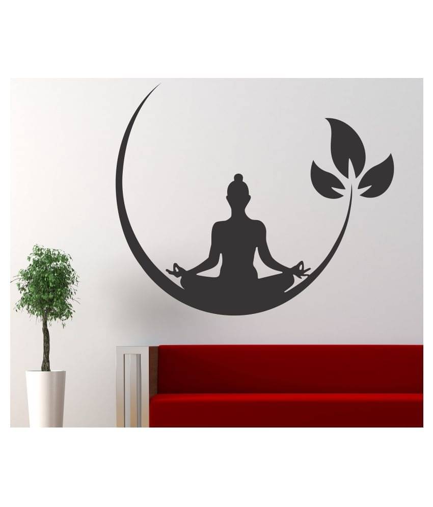     			Wallzone Meditation Sticker ( 70 x 75 cms )