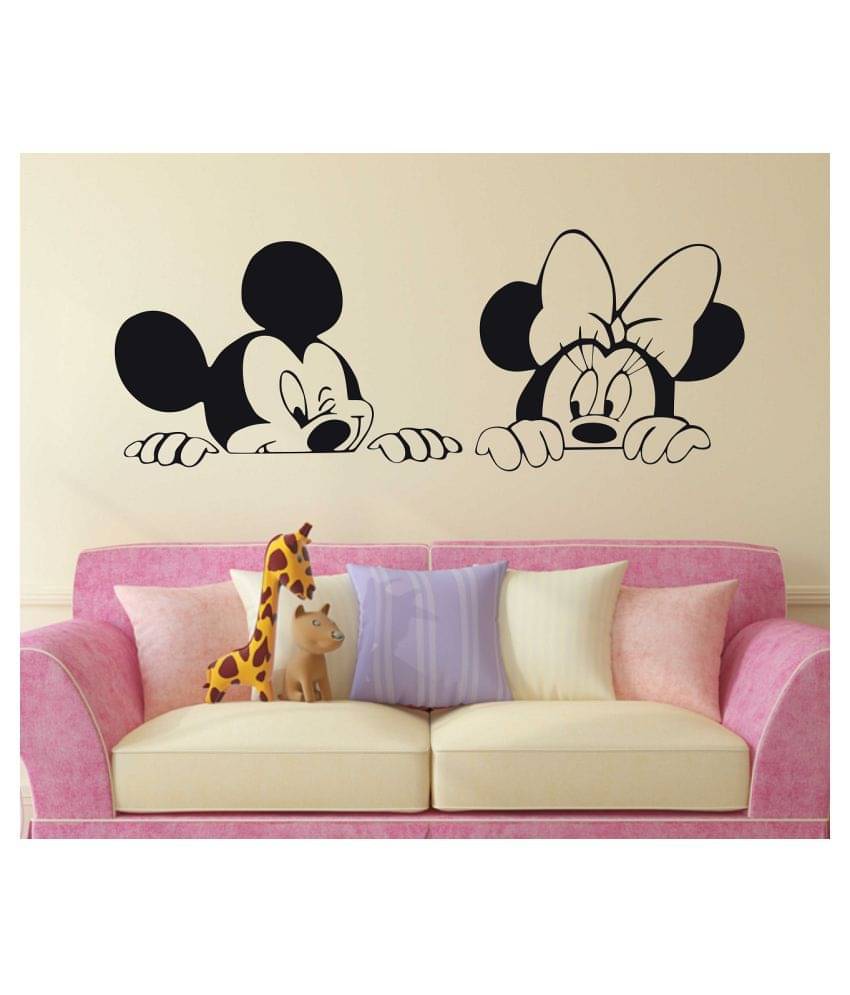     			Wallzone Micky Mouse Sticker ( 70 x 75 cms )