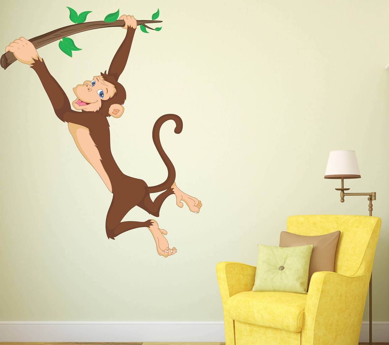     			Wallzone Monkey Medium Vinyl Wallstickers (70 cm x 90 cm) Sticker ( 70 x 75 cms )