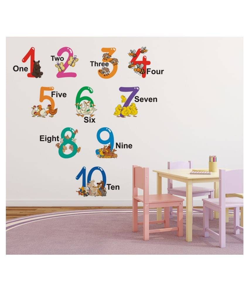     			Wallzone Numbers Sticker ( 70 x 75 cms )