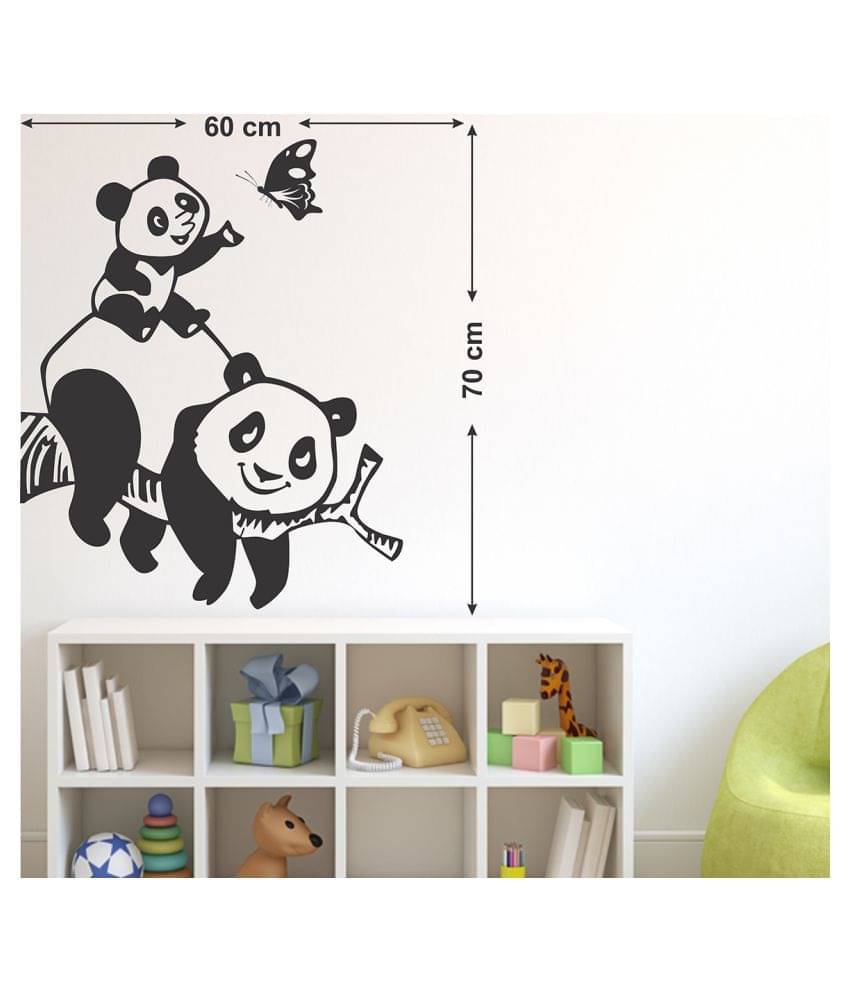     			Wallzone Panda Sticker ( 70 x 75 cms )