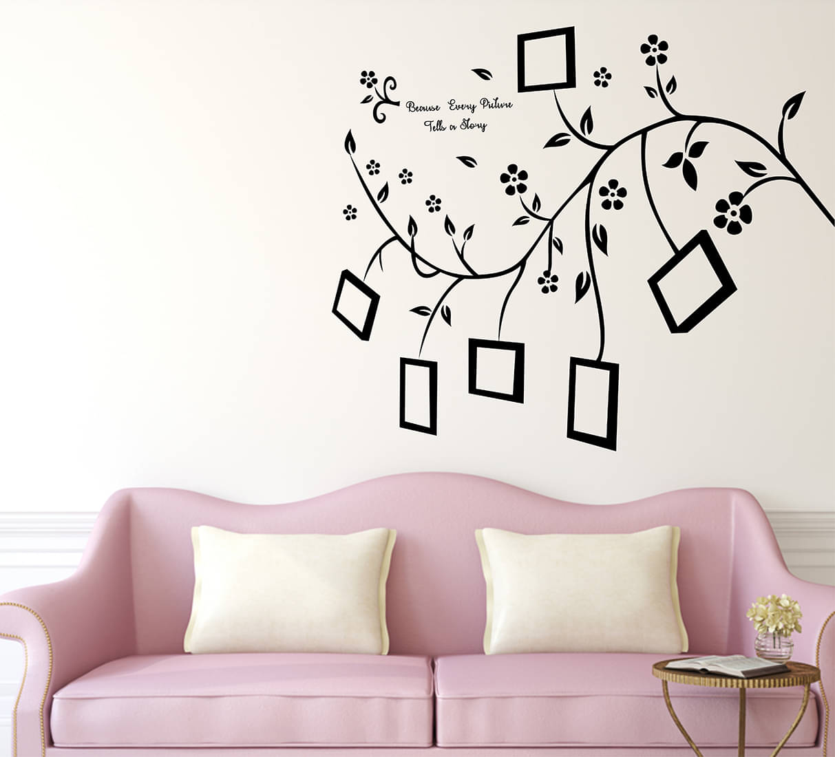     			Wallzone Photo Frame Sticker ( 70 x 75 cms )