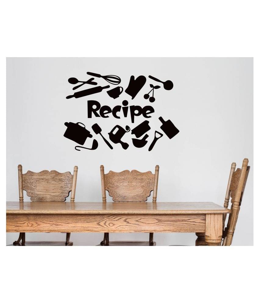 Wallzone Receipe Medium Vinyl Wallstickers (85 cm x 55 cm) Sticker ( 70 x 75 cms ) Wallzone Receipe Medium Vinyl Wallstickers (85 cm x 55 cm) Sticker ( 70 x 75 cms )