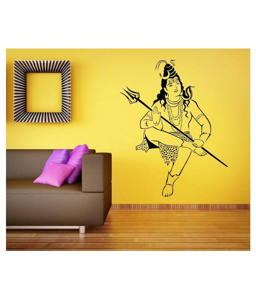     			Wallzone Shiva Sticker ( 70 x 75 cms )