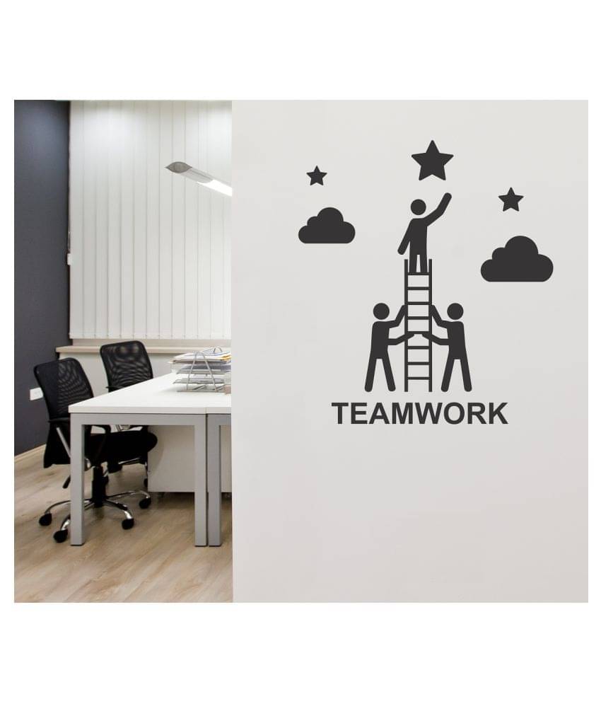     			Wallzone TeamWork Sticker ( 70 x 75 cms )