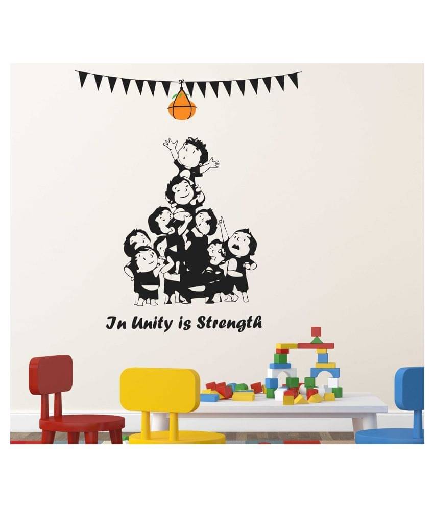     			Wallzone Unity is Strength Sticker ( 70 x 75 cms )