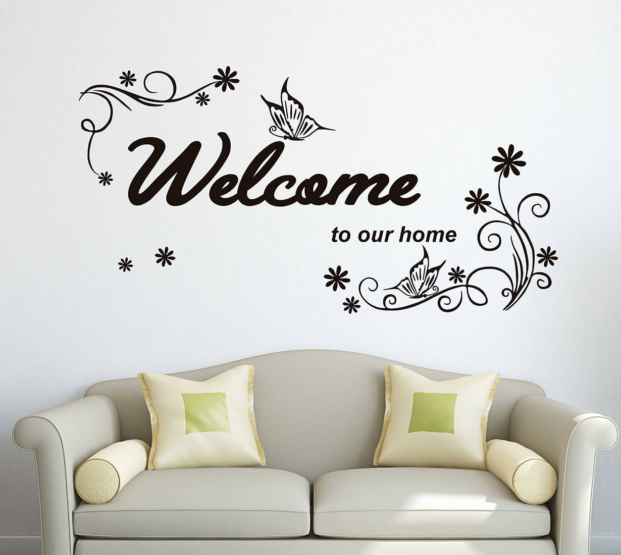     			Wallzone Welcome to our Home Sticker ( 70 x 75 cms )