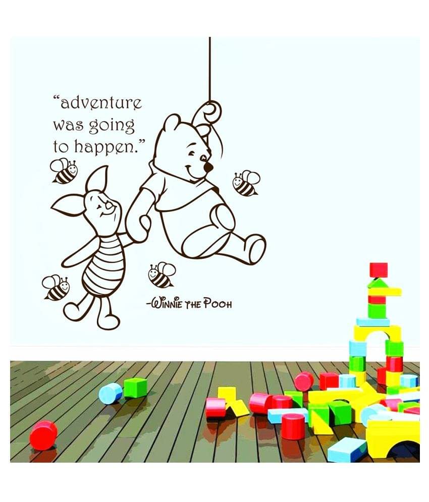     			Wallzone Winnie the Pooh Sticker ( 70 x 75 cms )