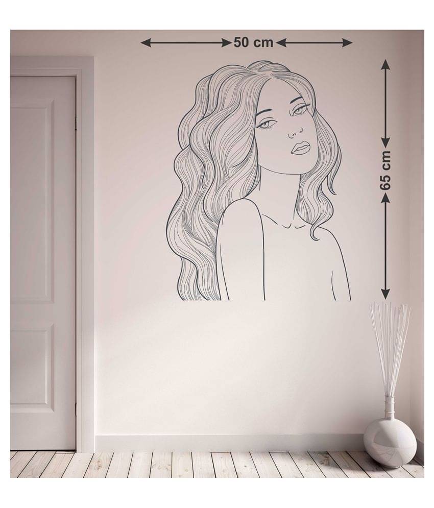     			Wallzone Woman Sticker ( 70 x 75 cms )