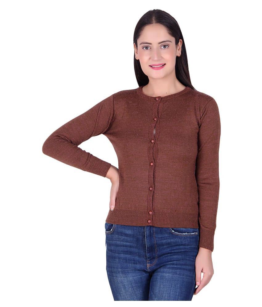 Ogarti Acrylic Brown Cardigans Dress
