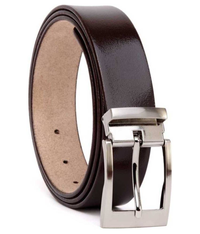     			Azibo Brown Leather Casual Belt