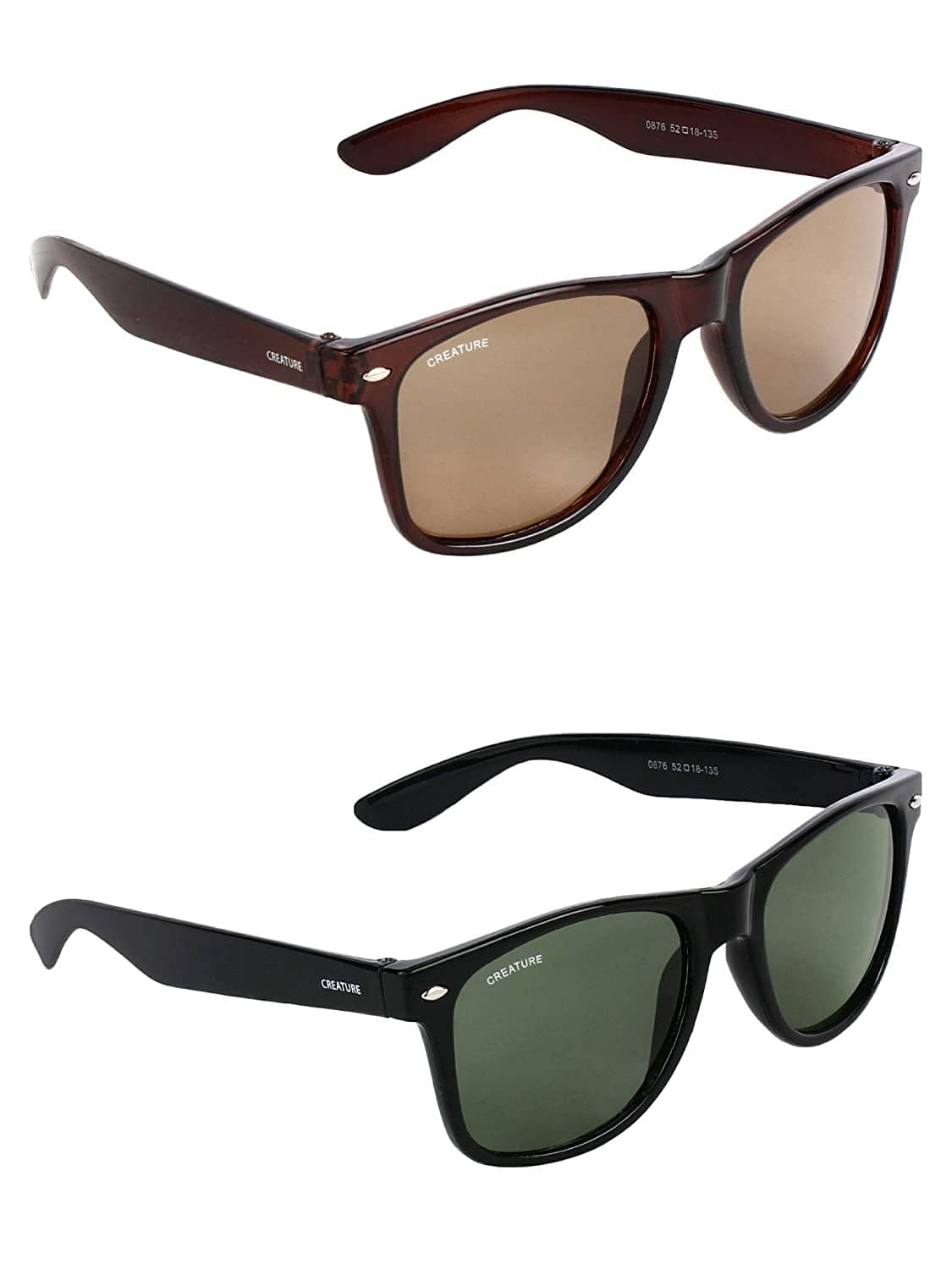 Creature - Brown Square Sunglasses ( Pack of 2 ) - Sunglasses | Buy online on ZillyBuy
