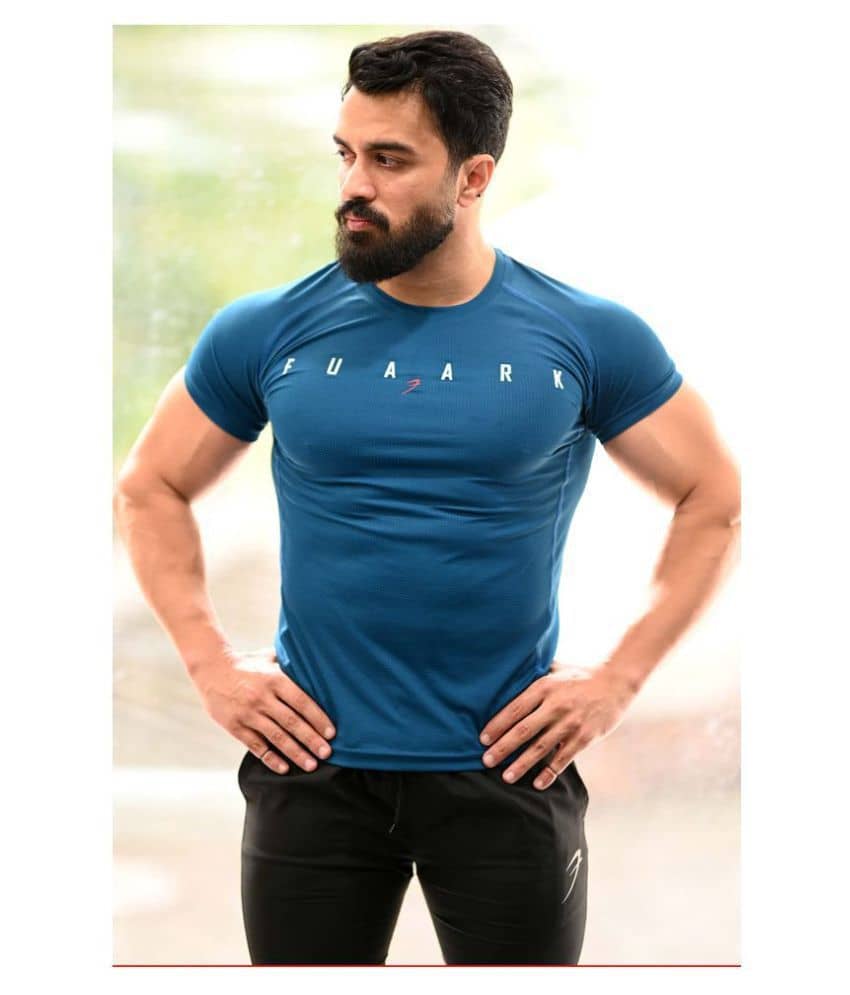 Fuaark - Blue Polyester Regular Fit Men's Compression T-Shirt ( Pack of 1 )