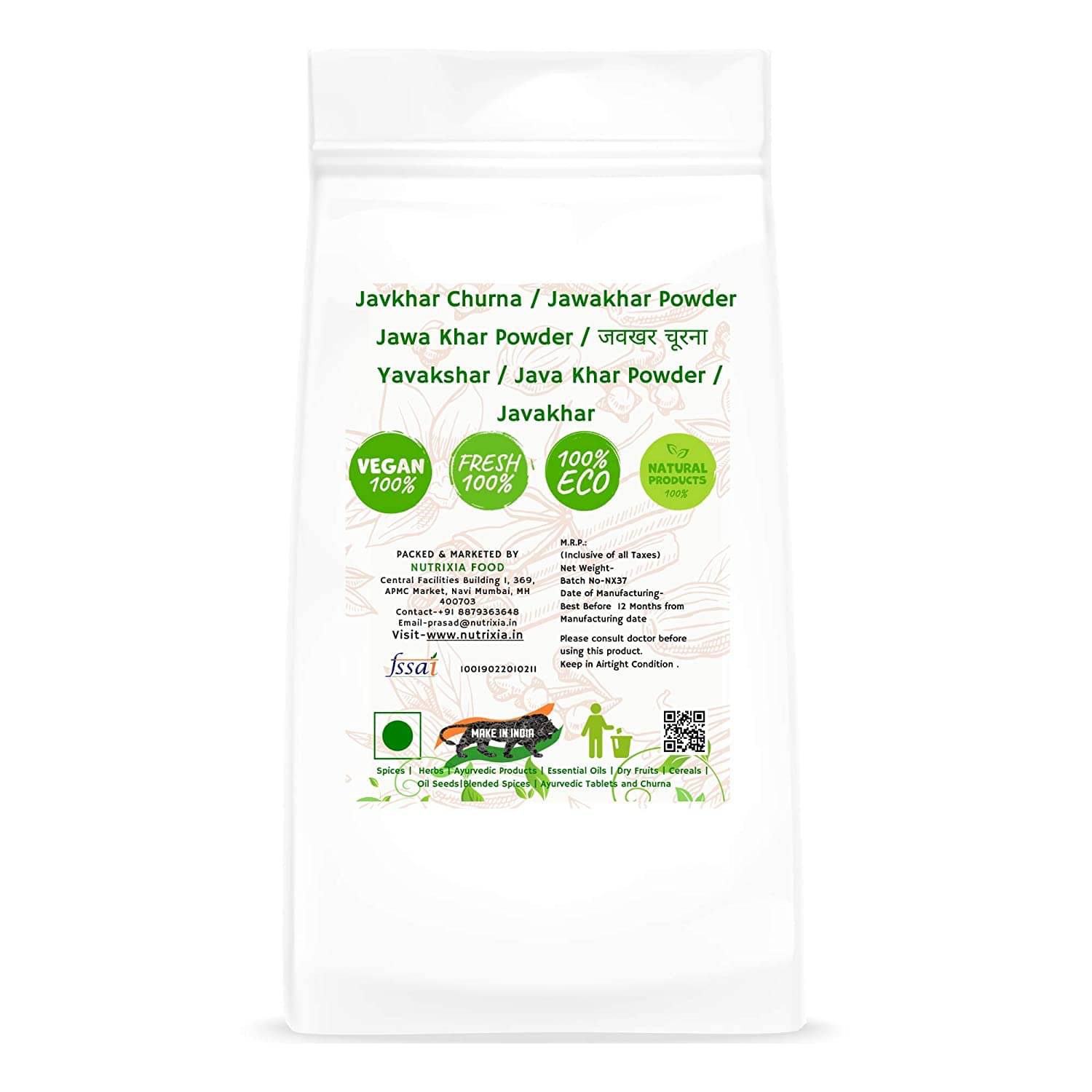     			Nutrixia Food Javkhar Churna Powder 250 Gm Pack of 1