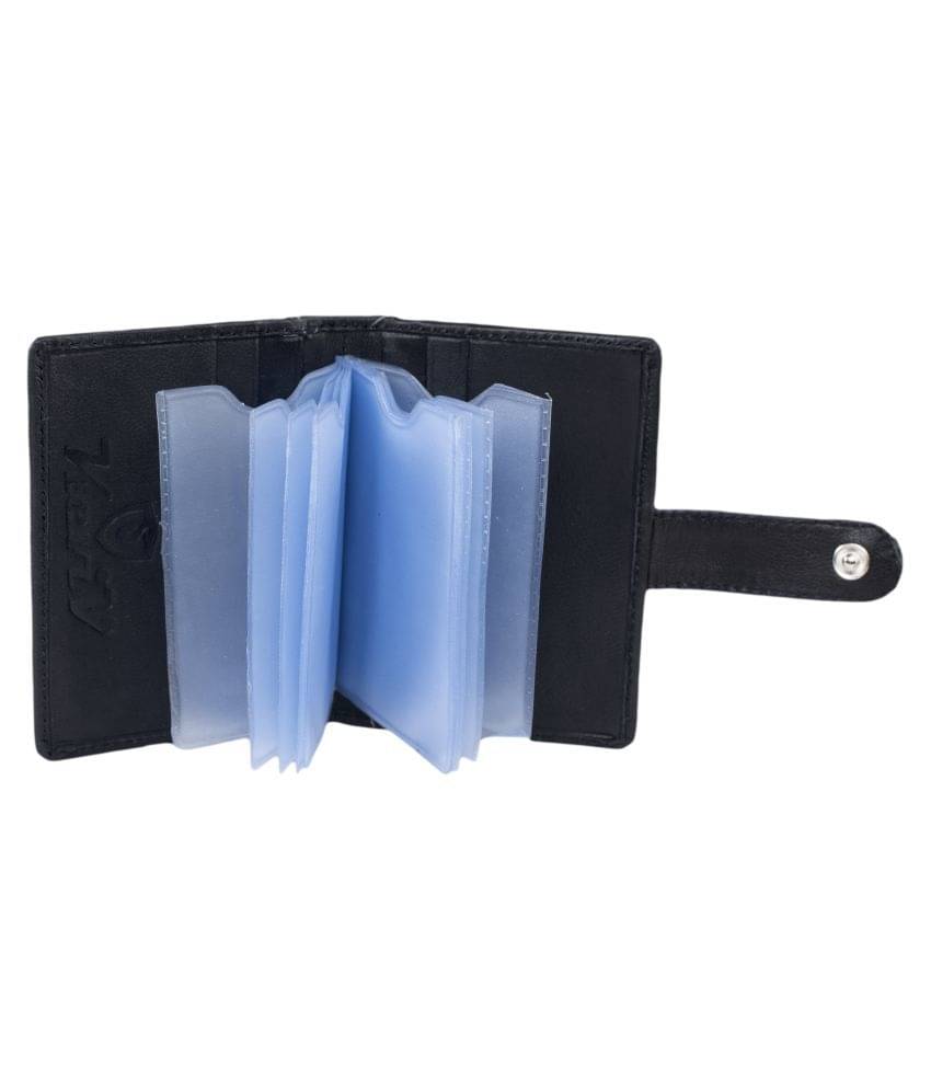     			Keviv Button Black Card Holder