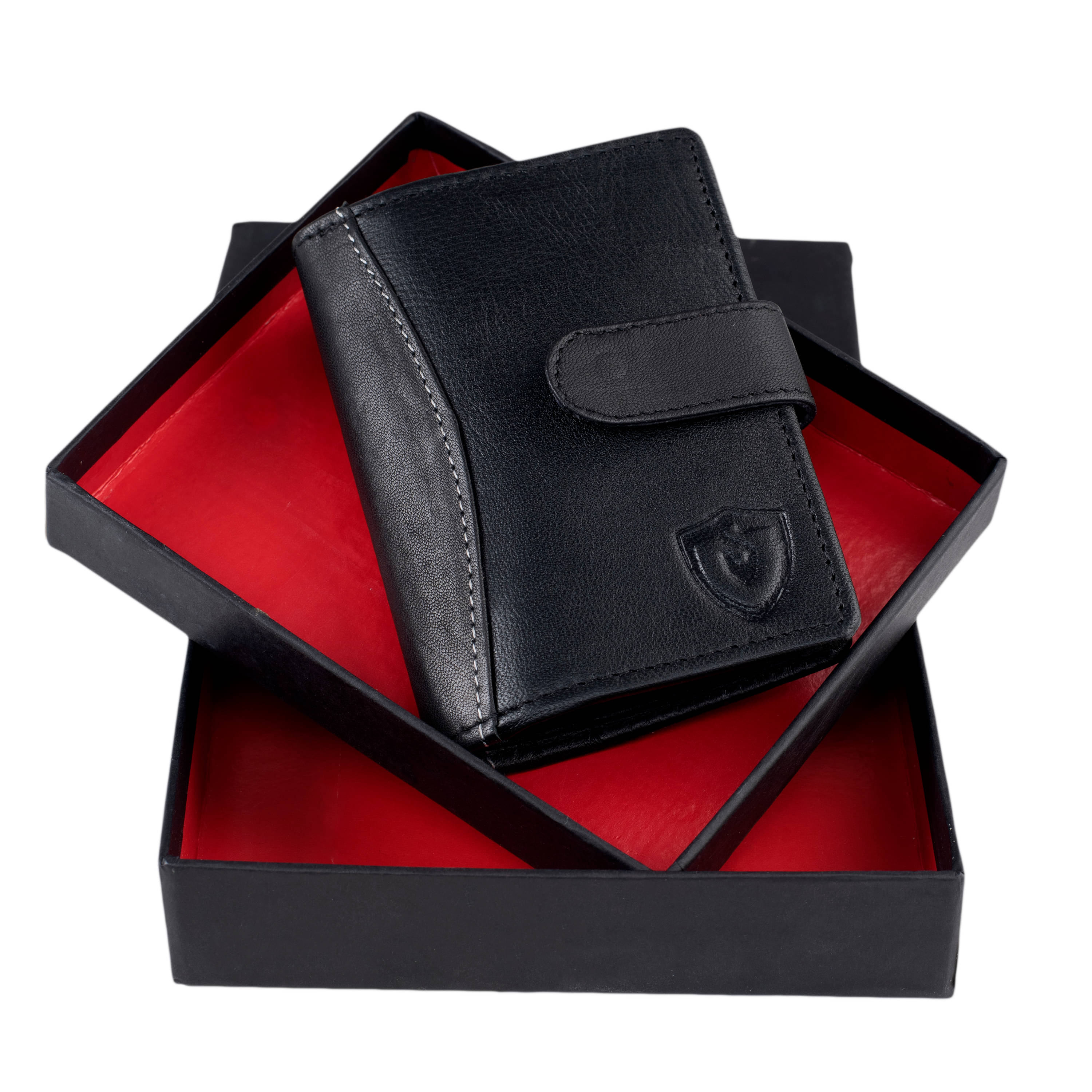    			Keviv Button Black Card Holder