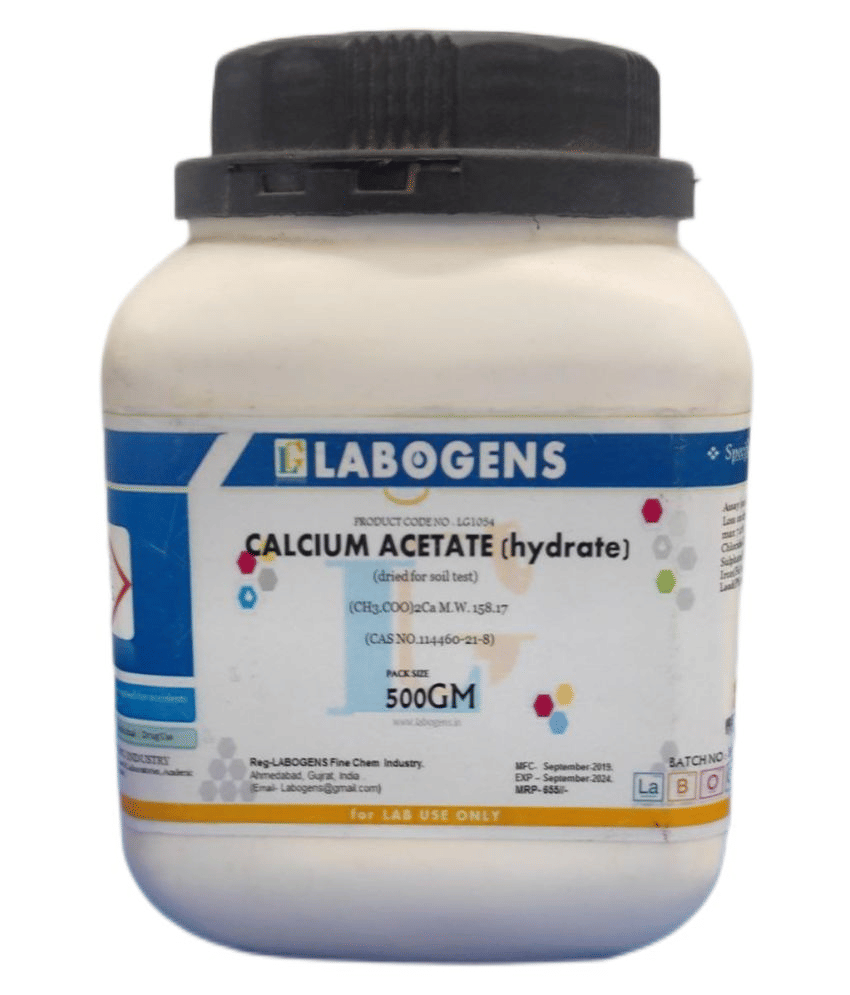     			LABOGENS CALCIUM ACETATE hy-drate 500GM