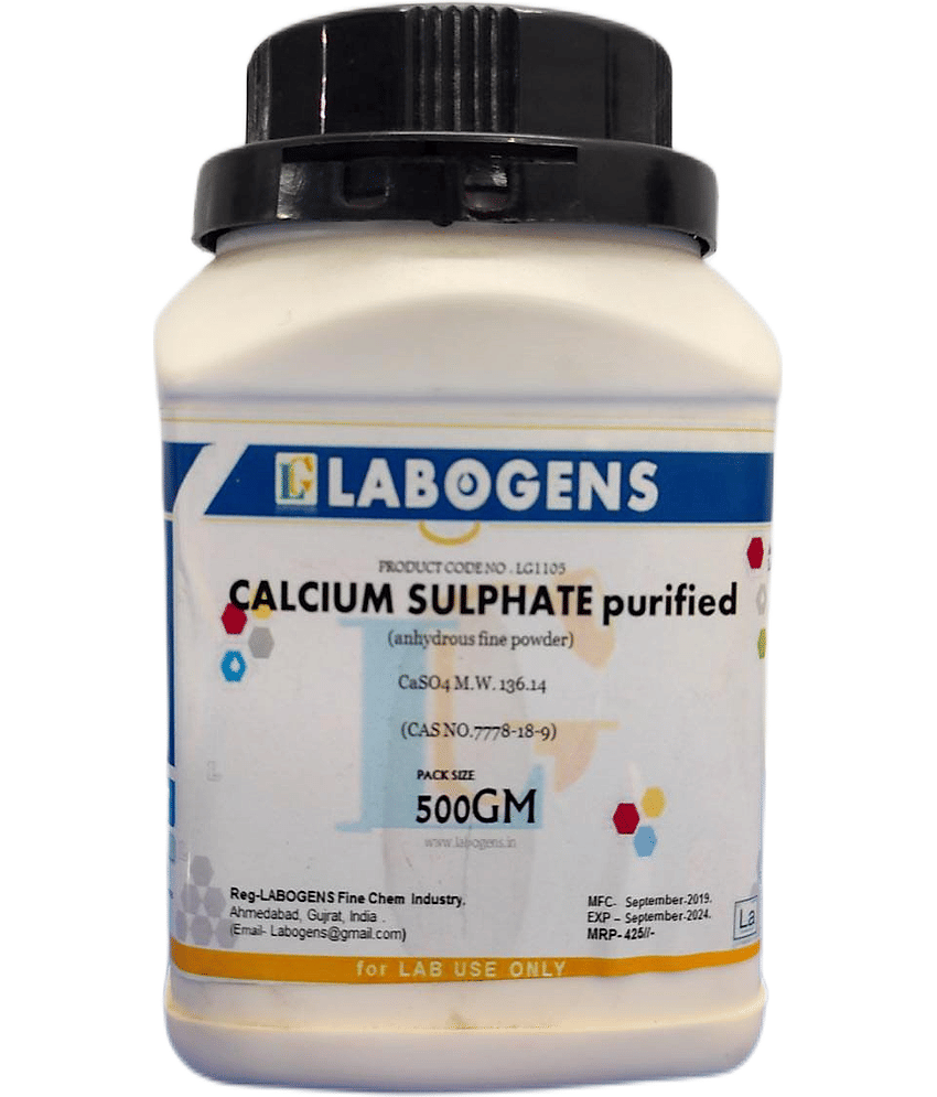 LABOGENS CALCIUM SULPHATE purified anhydrous fine powder 500GM - Stationery | Buy online on ZillyBuy