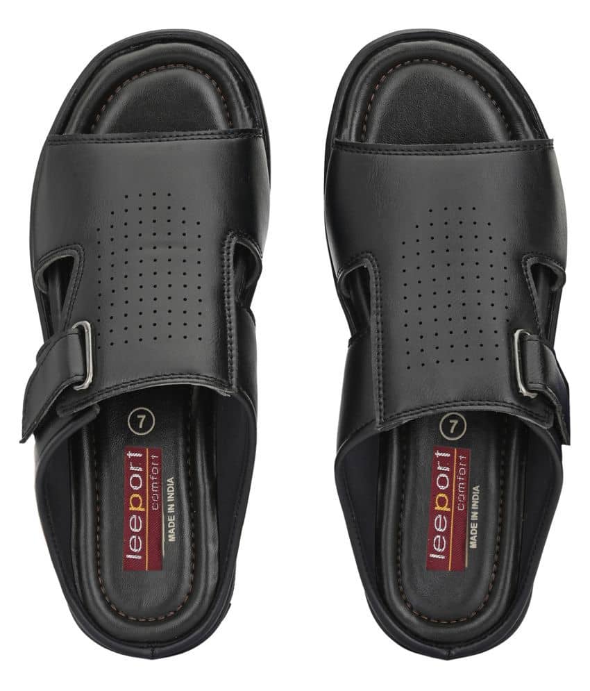 Leeport Black Flip Flops