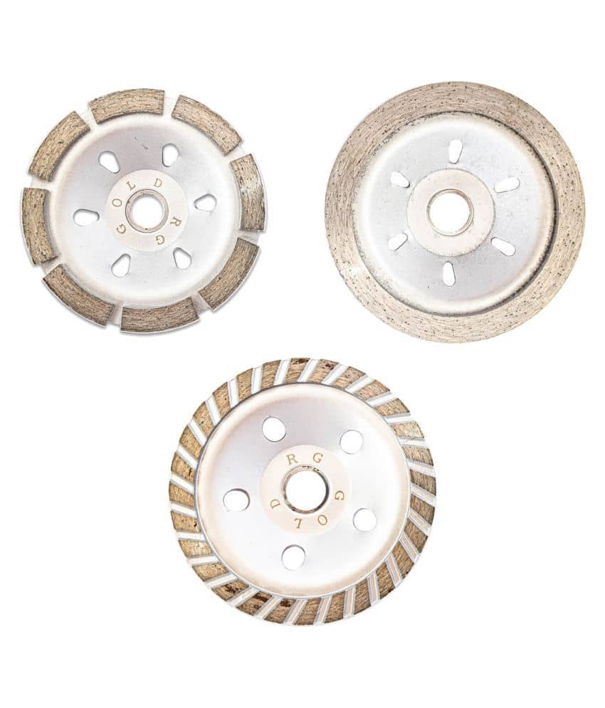 RG Gold 100mm Grinding Wheel Diamond Grind Cup Disc Concrete Granite Stone Grinder DIY Power Tool Ceramics Metalworking cutting, segmented & Turbo Pack of 3