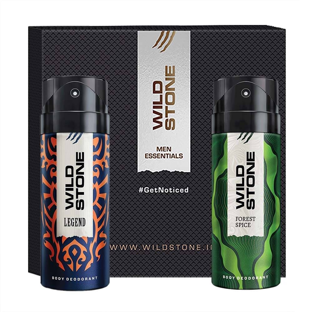    			Wild Stone Gift Box with Forest Spice and Legend Deodorant, Pack of 2 (150ml Each) Body Spray - For Men (300 ml, Pack of 2)