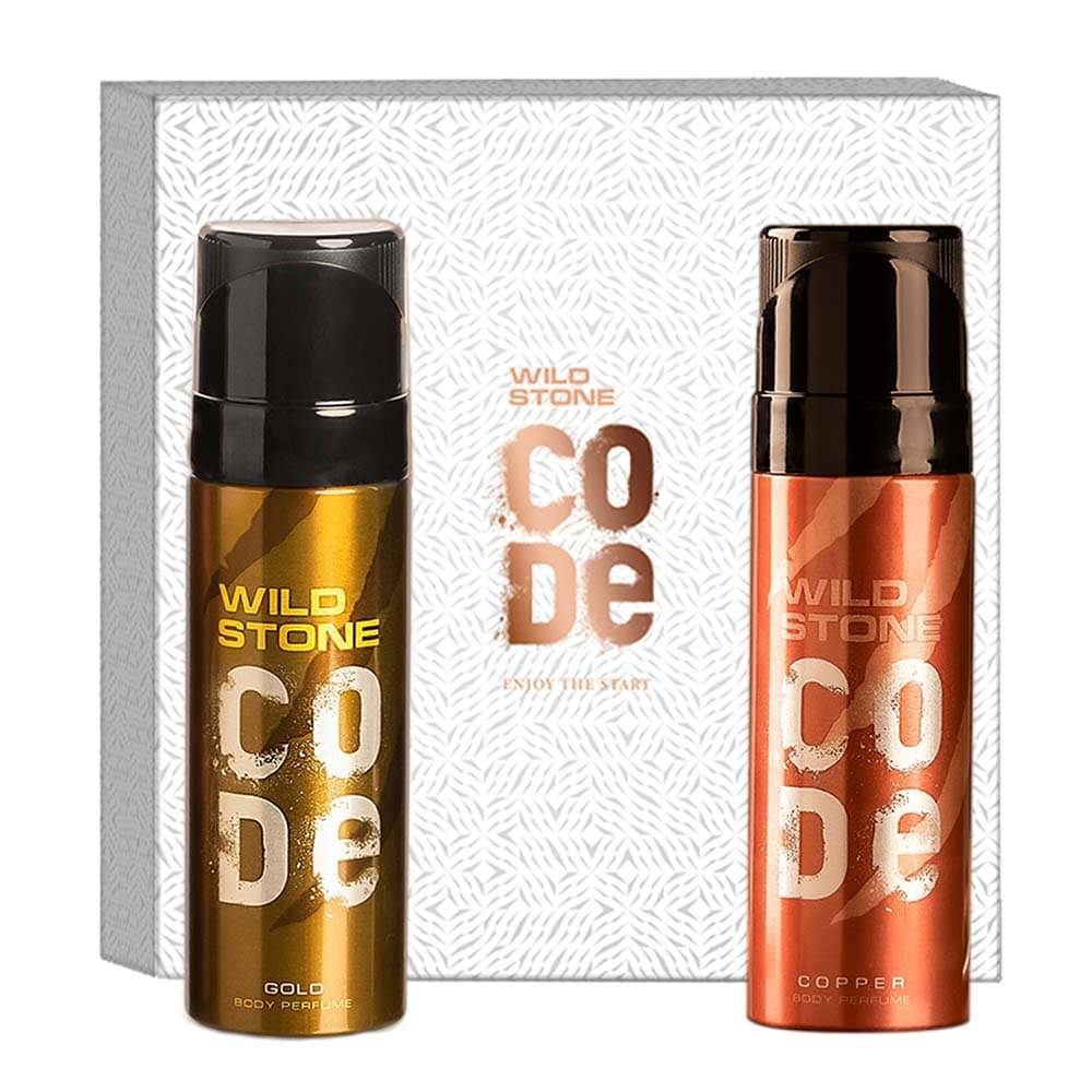     			Wild Stone Gift Box with Code Copper and Gold Body Perfume (120ml Each) Perfume Body Spray - For Men (240 ml, Pack of 2)