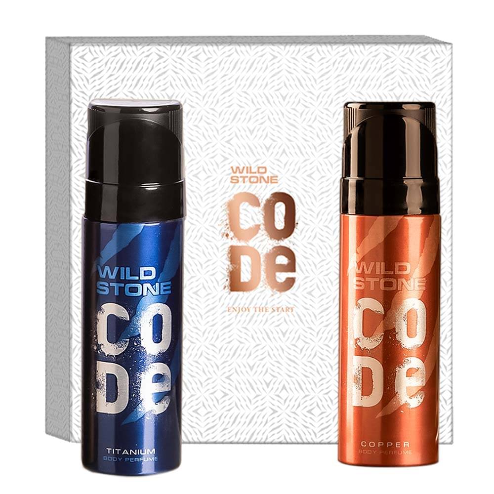     			Wild Stone Gift Box with Code Copper and Titanium Body Perfume (120ml Each) Perfume Body Spray - For Men (240 ml, Pack of 2)