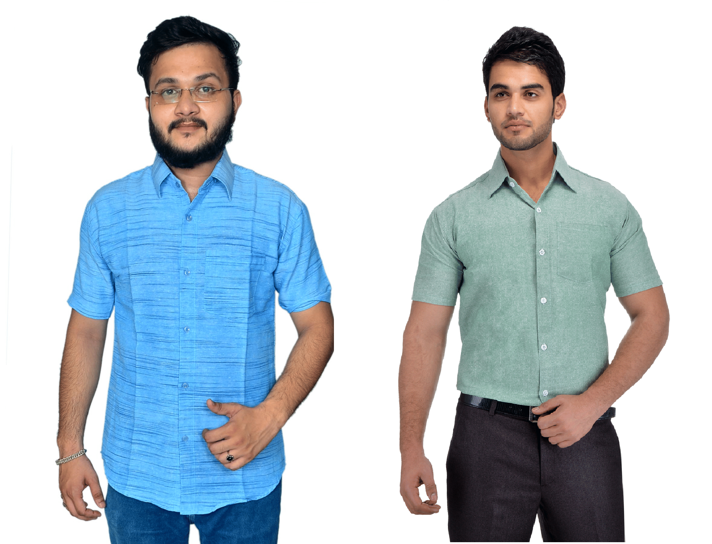 DESHBANDHU DBK Cotton Regular Fit Half Sleeves Men's Formal Shirt - Multi ( Pack of 2 )